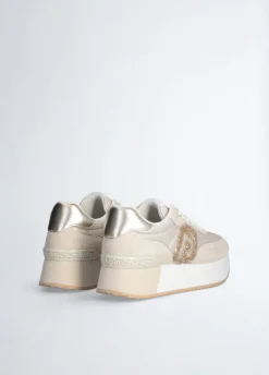 Sneakers con logo glitter