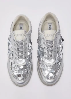 Sneakers con maxi paillettes