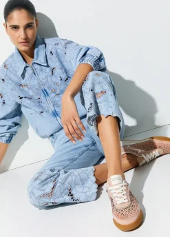 Sneakers con strass all-over