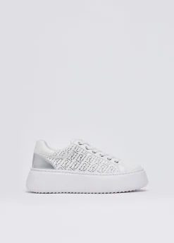 Sneakers con strass monogram