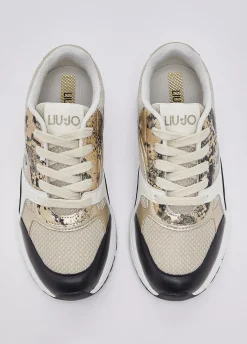 Sneakers effetto pitone