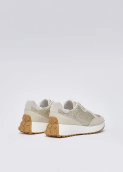 Sneakers in mesh e paillettes