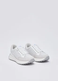 Sneakers in mesh e paillettes