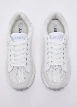 Sneakers in mesh e paillettes