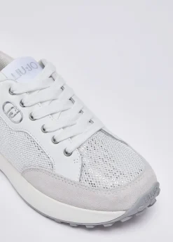 Sneakers in mesh e paillettes