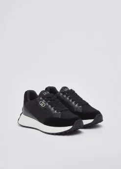 Sneakers in mesh e paillettes