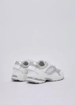 Sneakers in mesh metallizzato