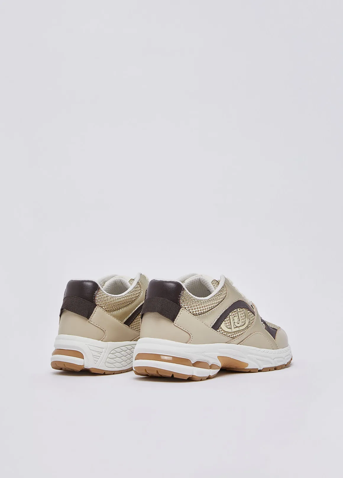 Sneakers in mesh metallizzato