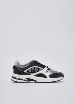 Sneakers in mesh metallizzato
