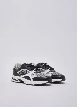 Sneakers in mesh metallizzato