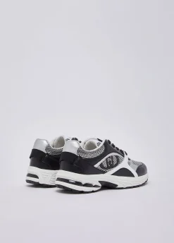 Sneakers in mesh metallizzato