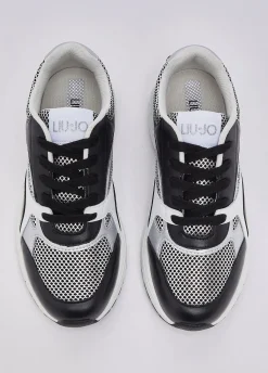 Sneakers in mesh metallizzato