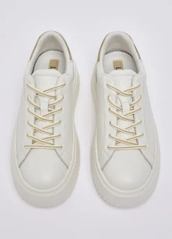 Sneakers in pelle con maxi logo