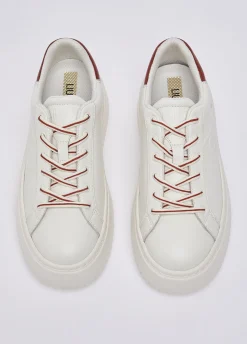 Sneakers in pelle con maxi logo