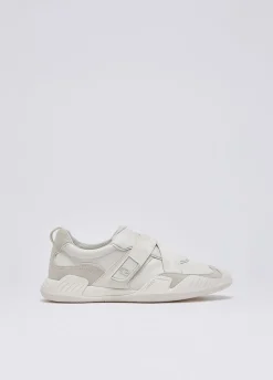 Sneakers in pelle con velcro