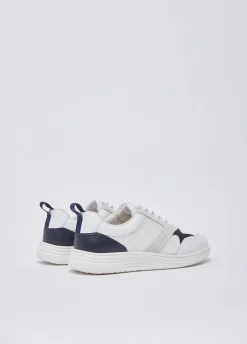 Sneakers in pelle e mesh