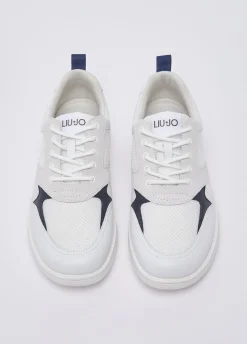 Sneakers in pelle e mesh