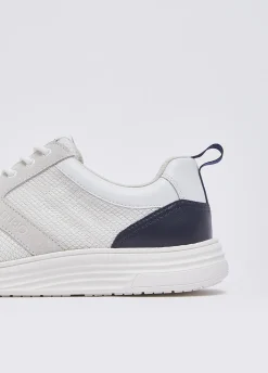 Sneakers in pelle e mesh