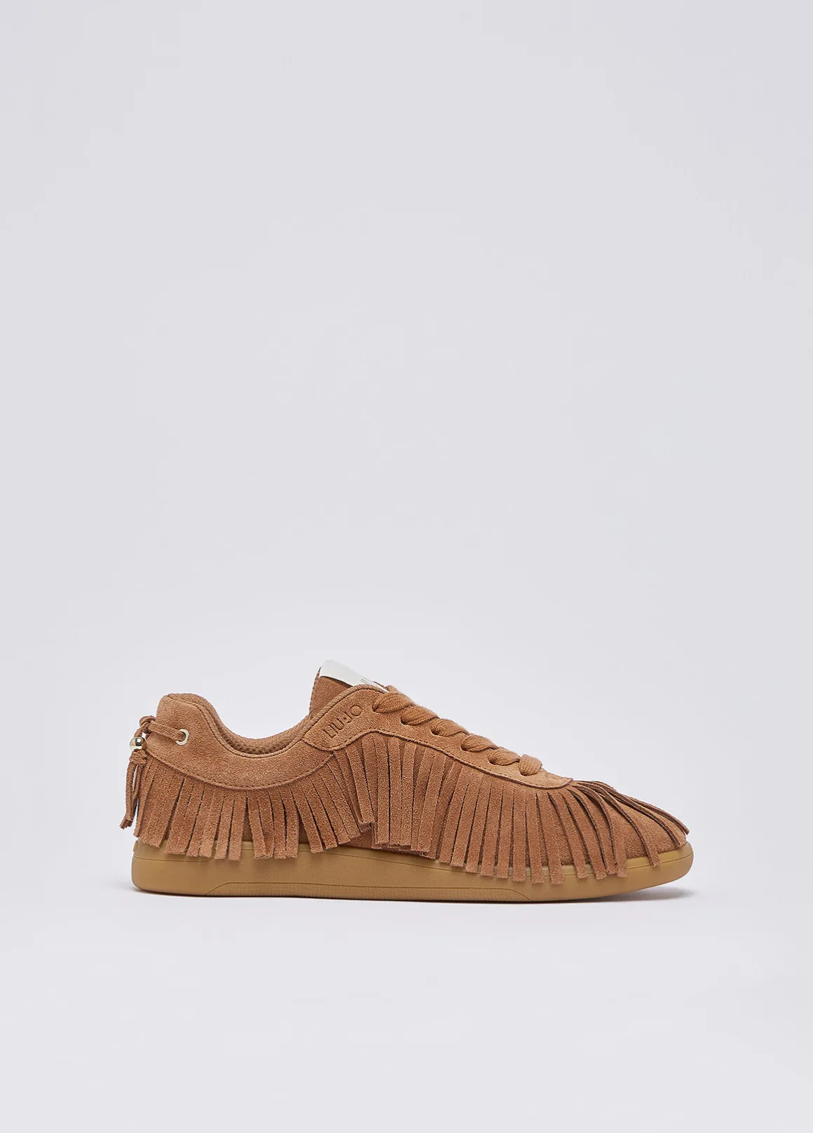 Sneakers in suede con frange