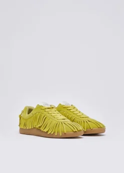 Sneakers in suede con frange