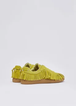 Sneakers in suede con frange