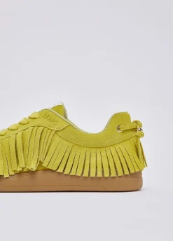 Sneakers in suede con frange