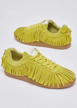 Sneakers in suede con frange