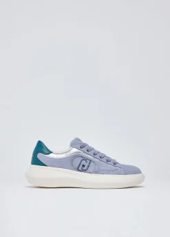 Sneakers in suede con strass