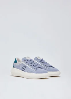 Sneakers in suede con strass