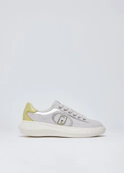 Sneakers in suede con strass