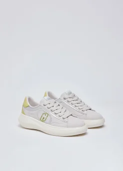 Sneakers in suede con strass