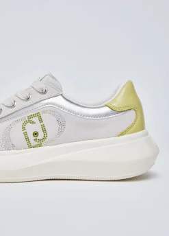 Sneakers in suede con strass