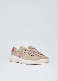 Sneakers in suede con strass