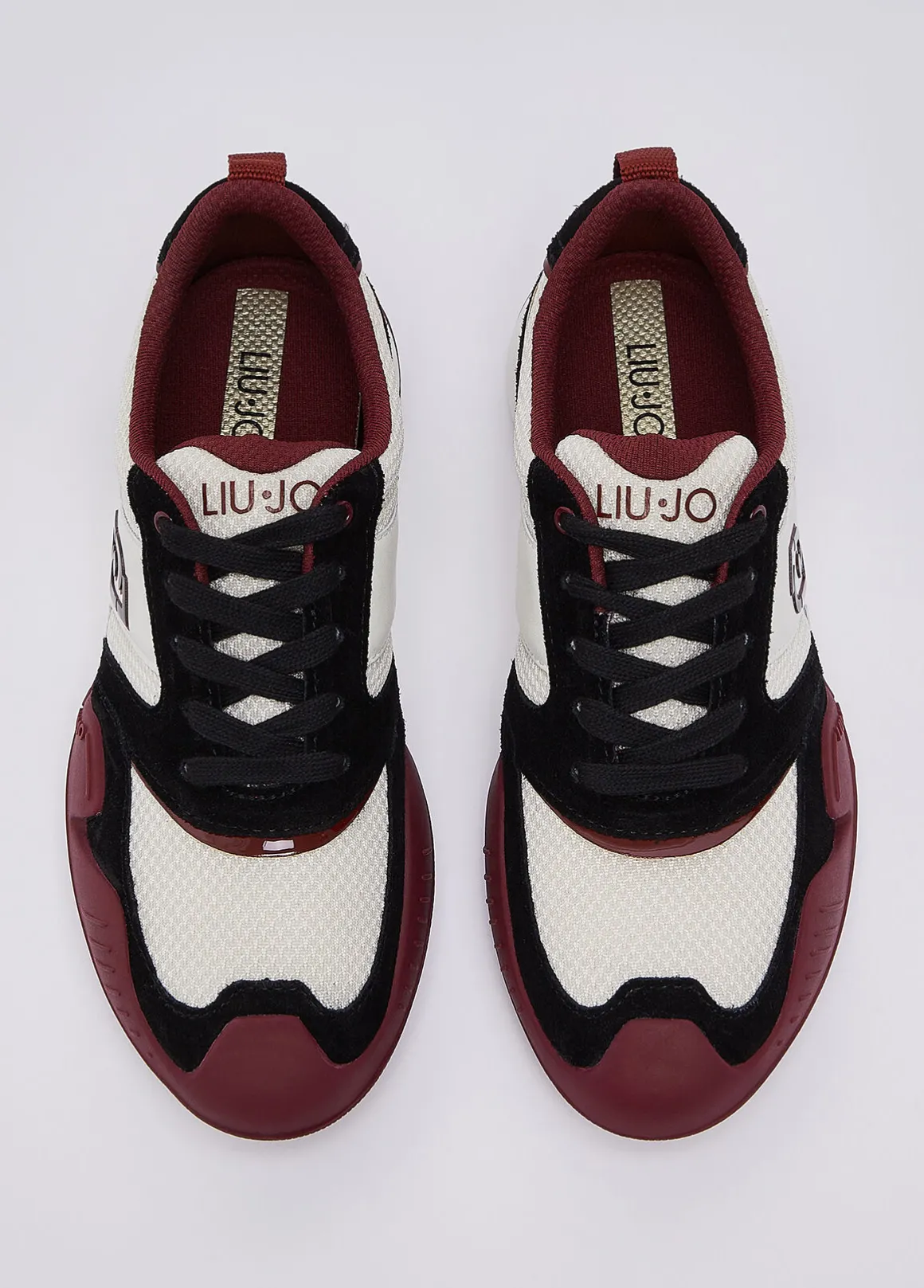 Sneakers in suede e mesh