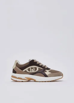 Sneakers in suede e mesh
