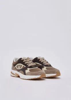 Sneakers in suede e mesh