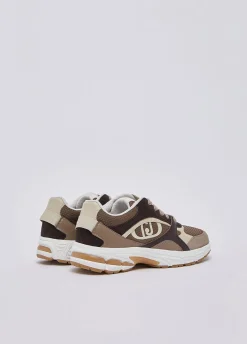 Sneakers in suede e mesh