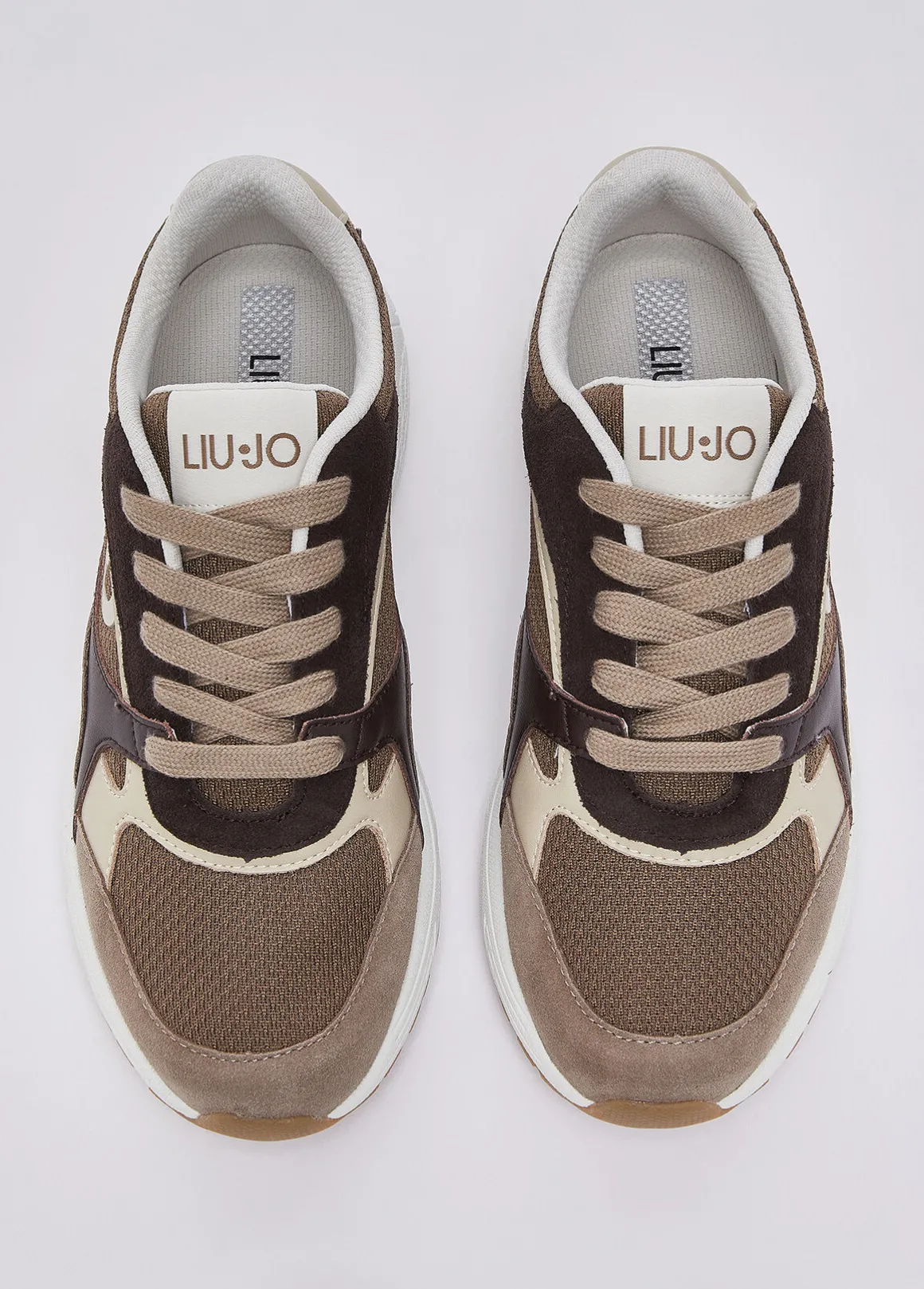 Sneakers in suede e mesh