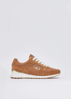 Sneakers in suede traforato