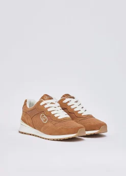 Sneakers in suede traforato