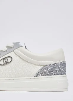 Sneakers monogram con glitter