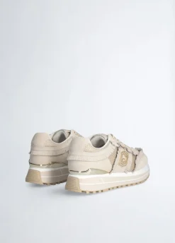 Sneakers platform con frange