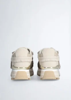 Sneakers platform con frange