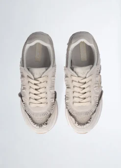 Sneakers platform con frange