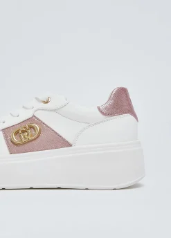 Sneakers platform con logo