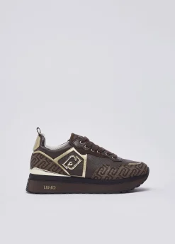 Sneakers platform con logo monogram