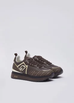 Sneakers platform con logo monogram