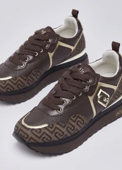 Sneakers platform con logo monogram