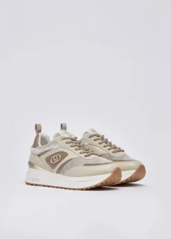 Sneakers platform effetto velluto