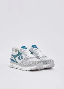 Sneakers platform full glitter